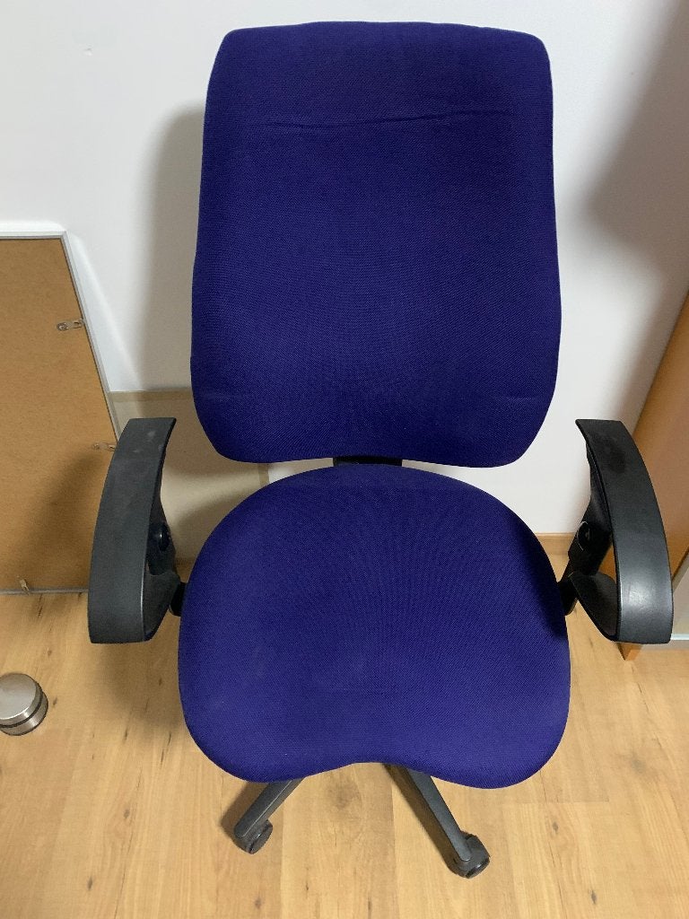 burostoel, Ophalen, Gebruikt, Blauw, Bureaustoel