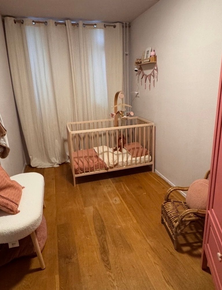 IKEA SNIGLAR Babybedje, beuken, 60x120 cm, Ophalen, Zo goed als nieuw, Ledikant