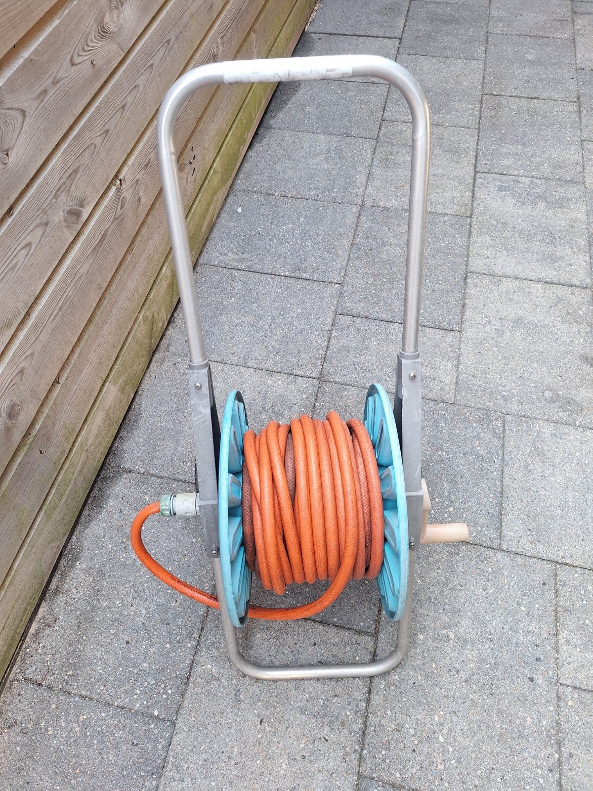 Tuinslanghaspel met slang - Gebruikt, Ophalen, Gebruikt, Tuinslanghaspel
