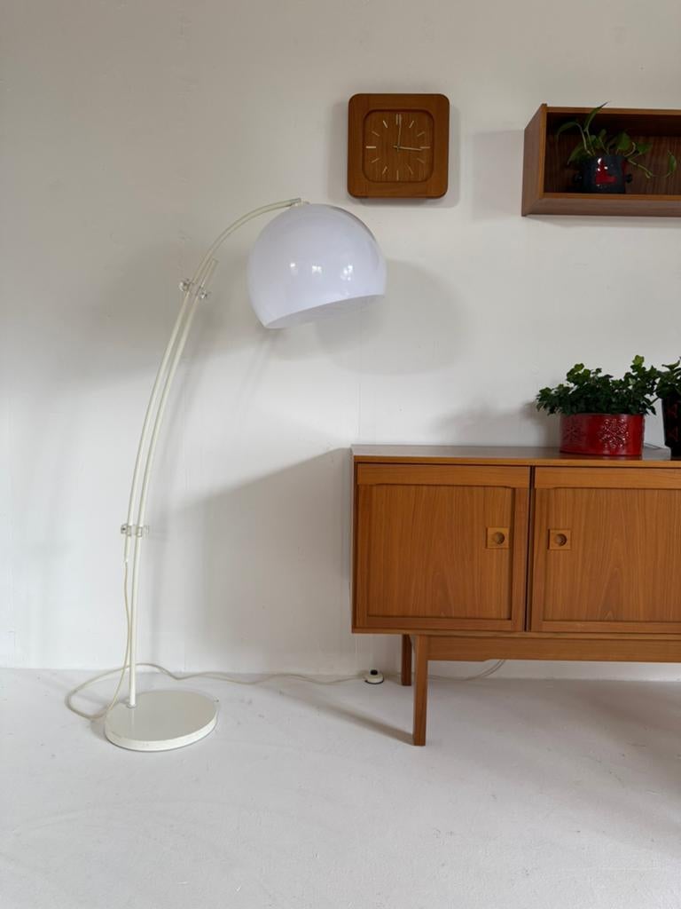 Vintage verstelbare booglamp, Solken Leuchten ‘70, Ophalen of Verzenden, Zo goed als nieuw, Kunststof