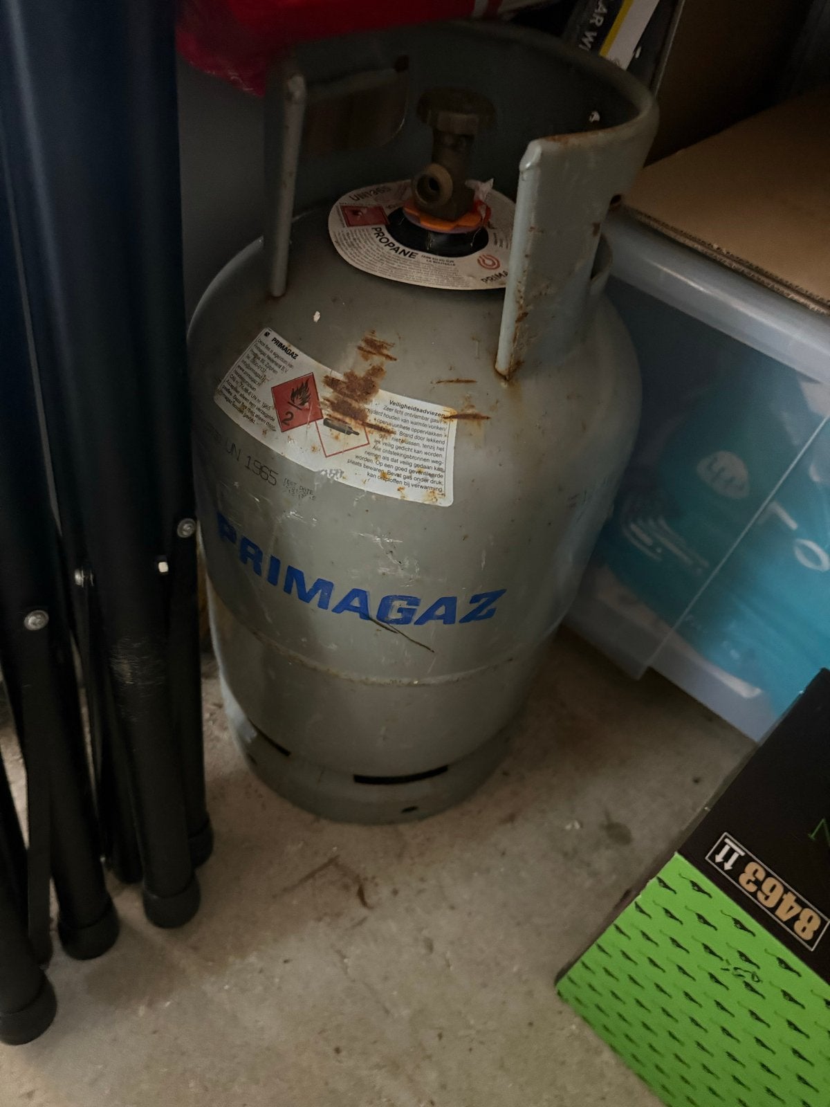 Primagaz propaan gasfles, Ophalen, Gebruikt
