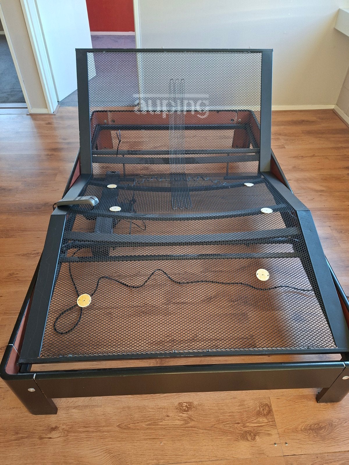 Aupingbed met elektrische spiraalbodem verstelbaar 120x200 c, Huis en Inrichting, Slaapkamer | Bedden, Verstelbaar, Eenpersoons
