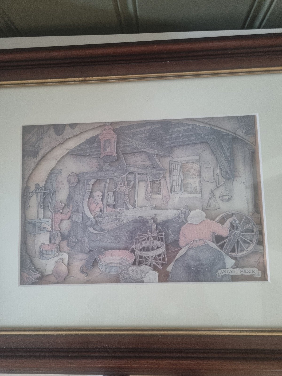 Anton Pieck 3D Schilderij - Ambachtelijke Werkplaats, Antiek en Kunst, Ophalen