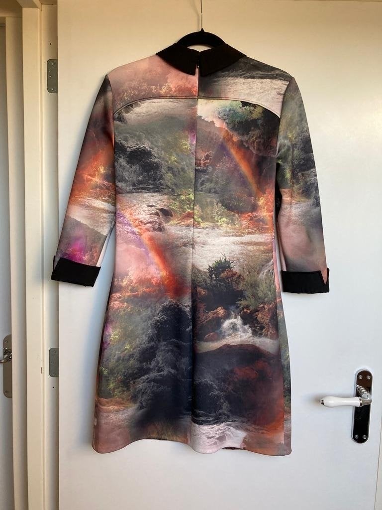 Ted baker jurk scuba met landschap print maat 2 36/38, Kleding | Dames, Overige kleuren, CustomerserviceUS@TedBakerLondon.com