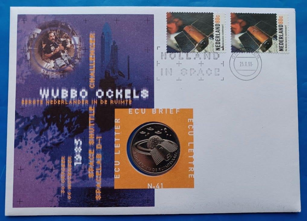 ECU brief 41 Bijdrage in de ruimtevaart, Wubbo Ockels - 1999, Verzenden, Overige materialen, Nederland