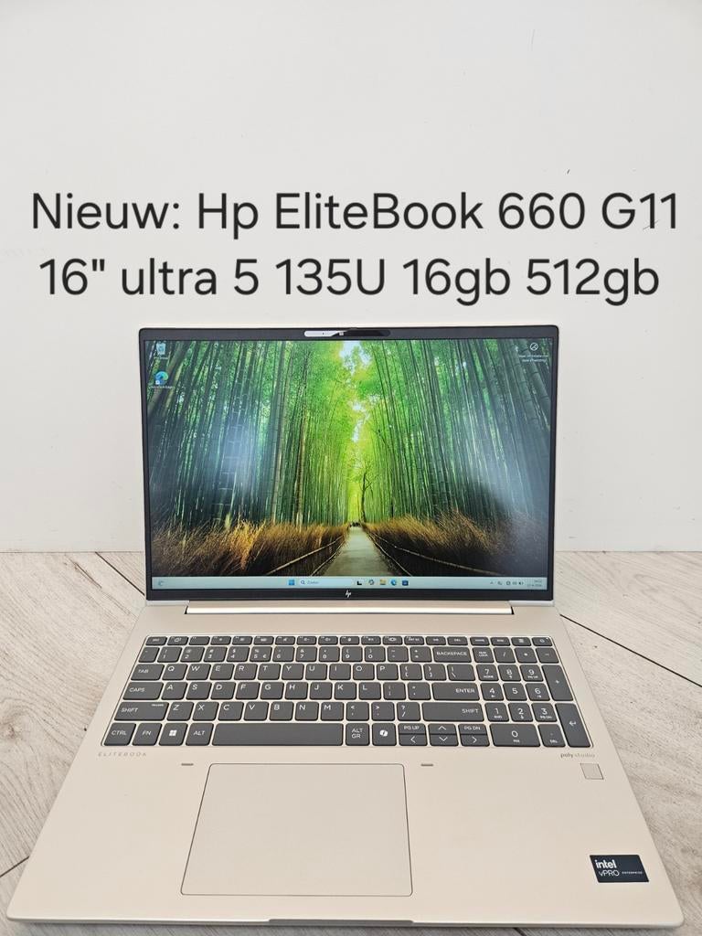 Nieuw: Hp EliteBook 660 G11 16" Ultra 5 135U 16gb 512gb SSD, EenvoudPc B.V., Met videokaart, Nieuw, Hp EliteBook 660 16 inch G11
