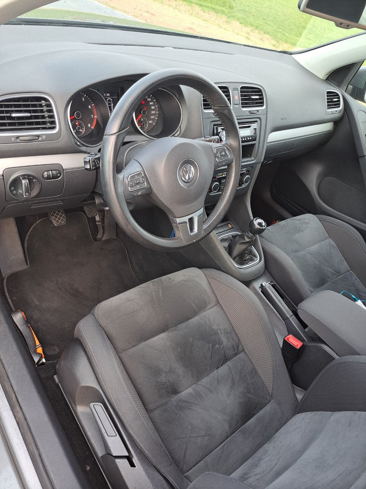 Originele suède/stoffen stoelen + achterbank golf 6 5D, Ophalen, Nieuw, Volkswagen