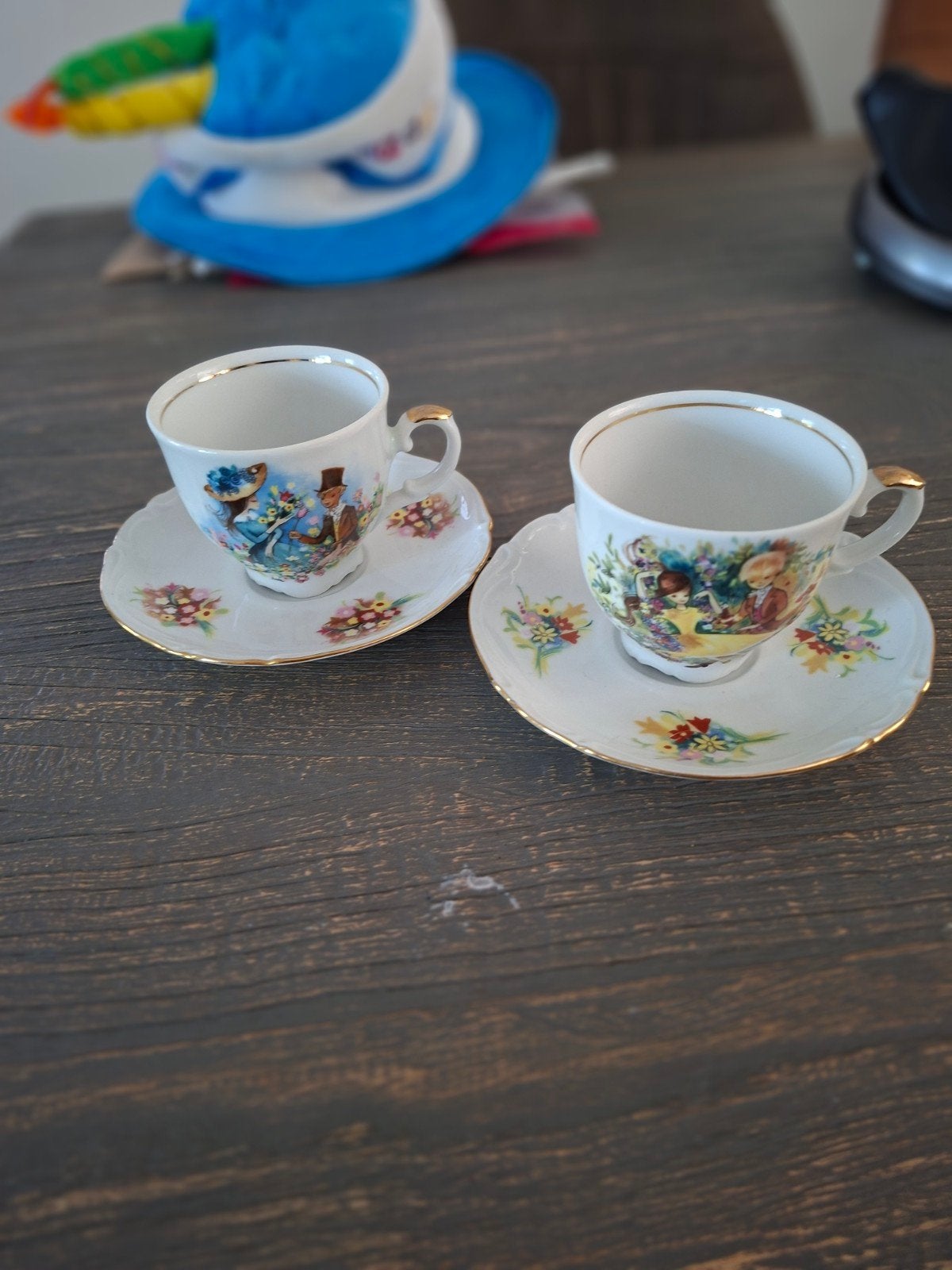 Kleine  kop en schotels, Ophalen, Zo goed als nieuw, Porselein, Kop en/of schotel
