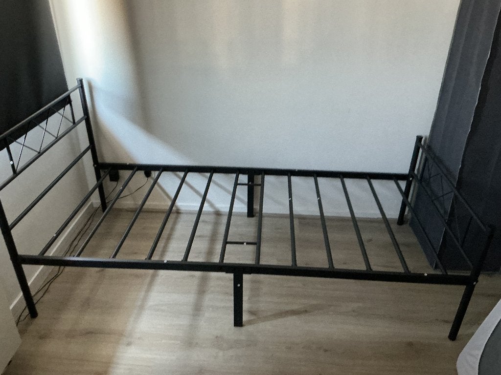 1 persoonsbed, Ophalen, 90 cm, Eenpersoons, Zwart