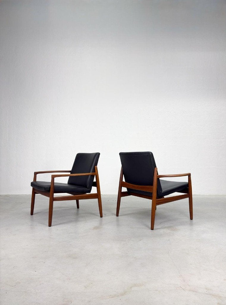Vintage Deense Fauteuils van Tove & Edvard Kindt Larsen, Huis en Inrichting, Fauteuils, Ophalen, Deens design, Vintage, Mid-century, Scandinavisch