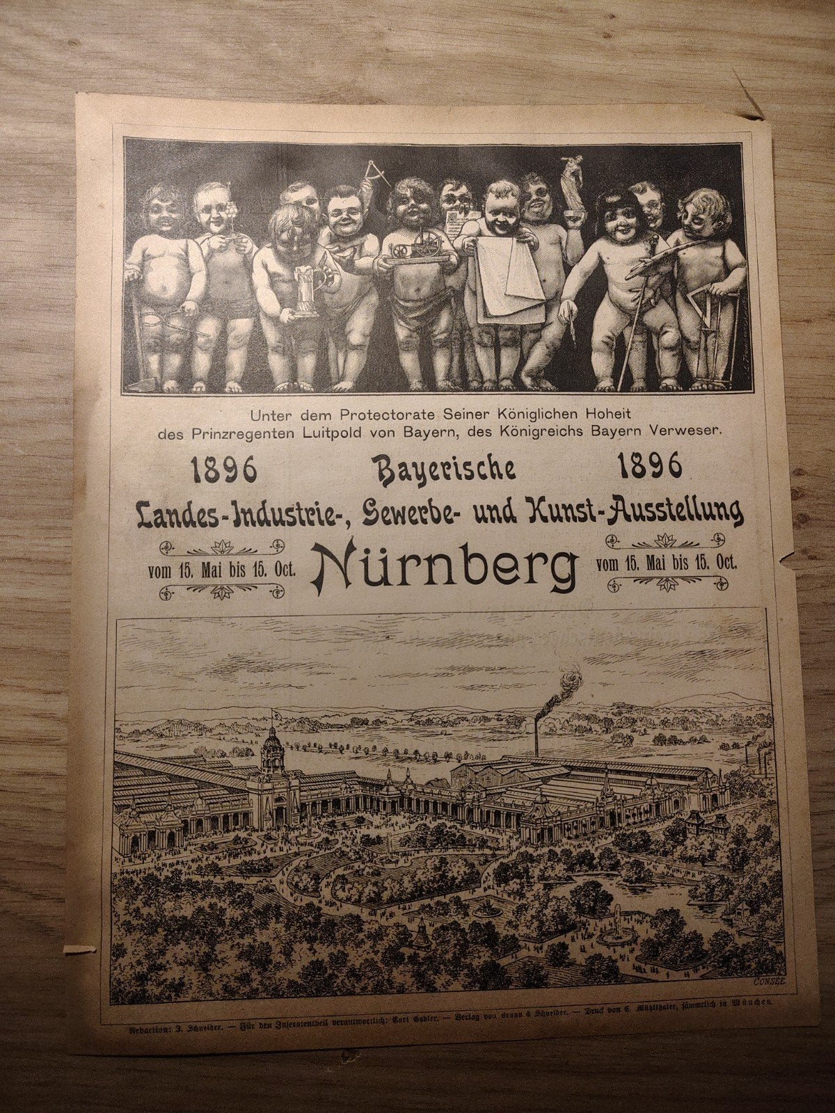 1896 Bayerische Landes Industrie Nürnberg, Ophalen of Verzenden, Zo goed als nieuw