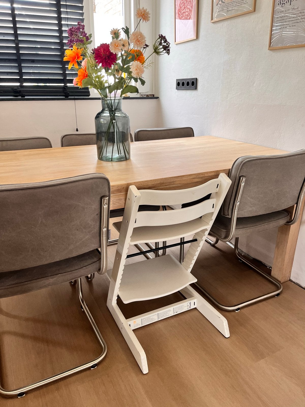 Stokke Tripp Trapp meegroeistoel wit (nieuw model), Ophalen, Gebruikt, Meegroeistoel, Aanschuifbaar