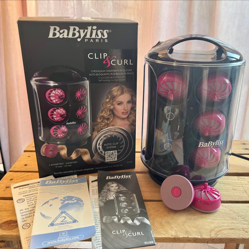 BaByliss Clip & Curl RS100E Krulset - Zo goed als nieuw, Verzenden, Zo goed als nieuw, Krultang of Stijltang