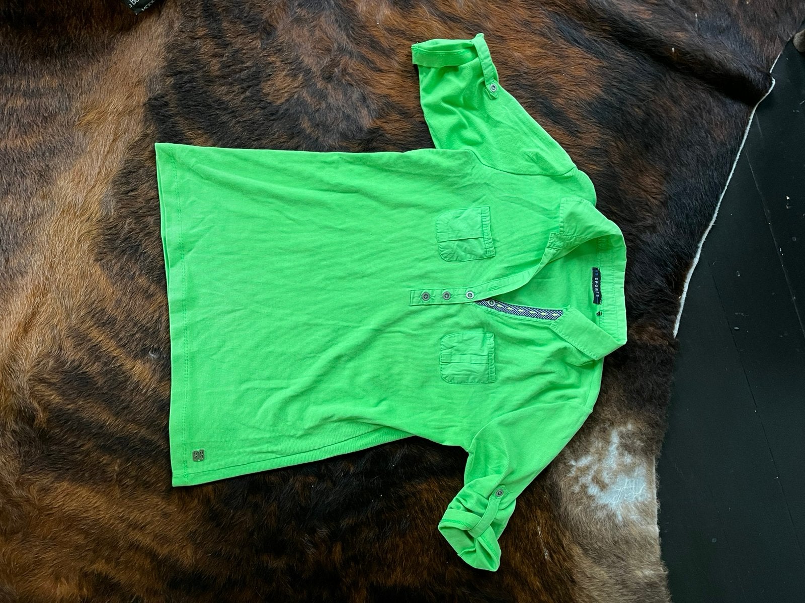 RS sports groen shirt M, Maat 38/40 (M), Ophalen of Verzenden, Zo goed als nieuw, Korte mouw