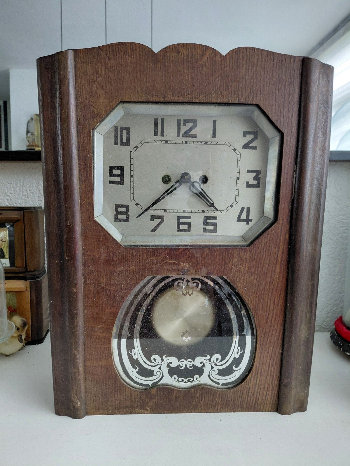 wandklok art deco stijl, Ophalen of Verzenden