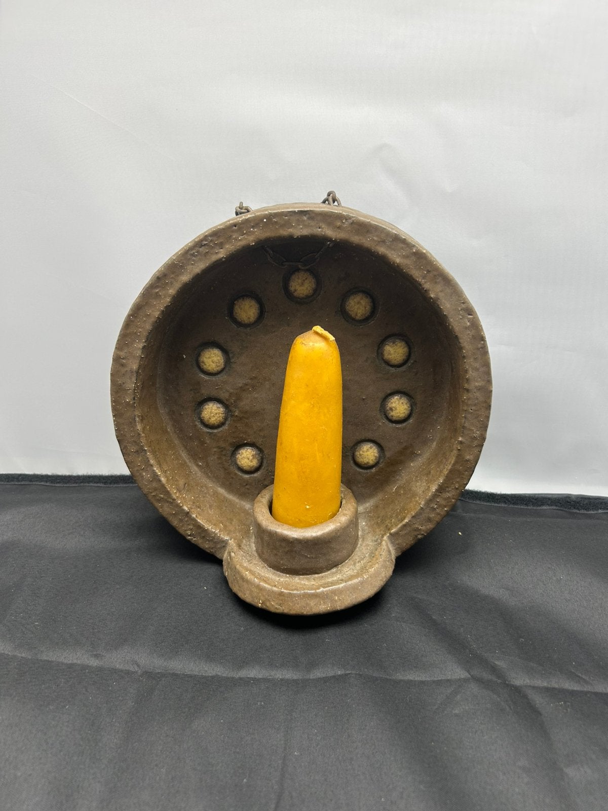 Vintage keramiek wandblaker Pottenbakkerij De Schuur Maarsen, Ophalen, Zo goed als nieuw, Steen/keramiek, Kandelaar