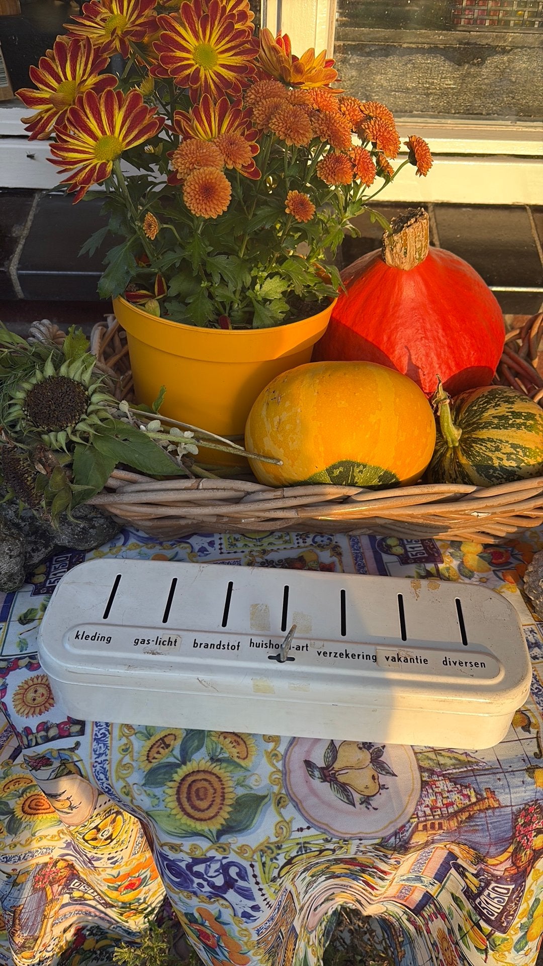 Brocante vintage crème kleur spaarpot Brabantia, Ophalen of Verzenden