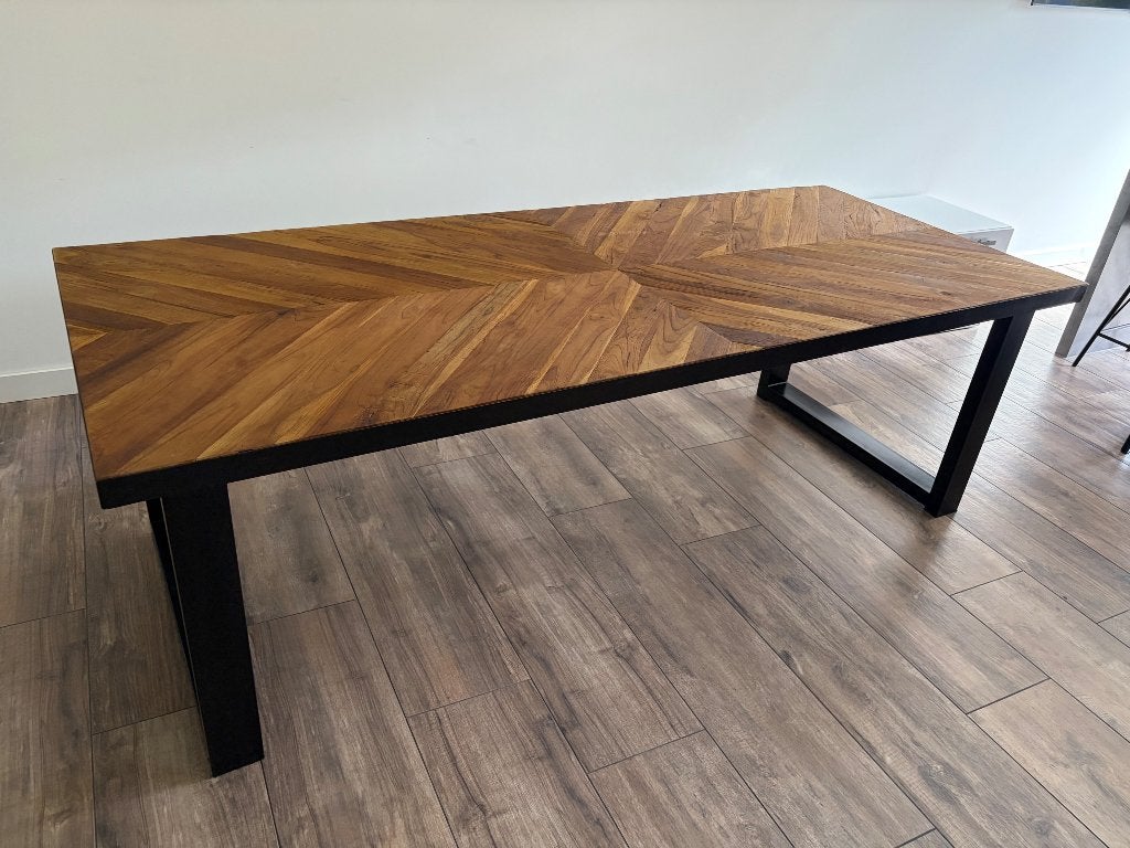 Tafel, Ophalen, Teakhout, 200 cm of meer, 50 tot 100 cm