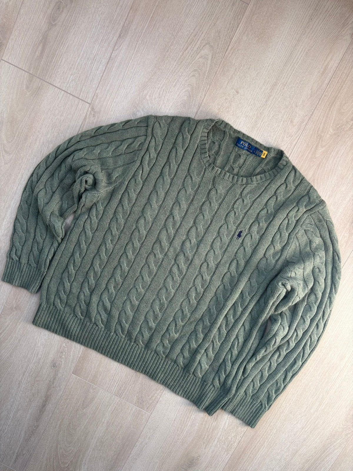 Groene Polo Ralph Lauren Cable Knit •Maat XL, Ophalen of Verzenden, Zo goed als nieuw, Maat 56/58 (XL), Groen