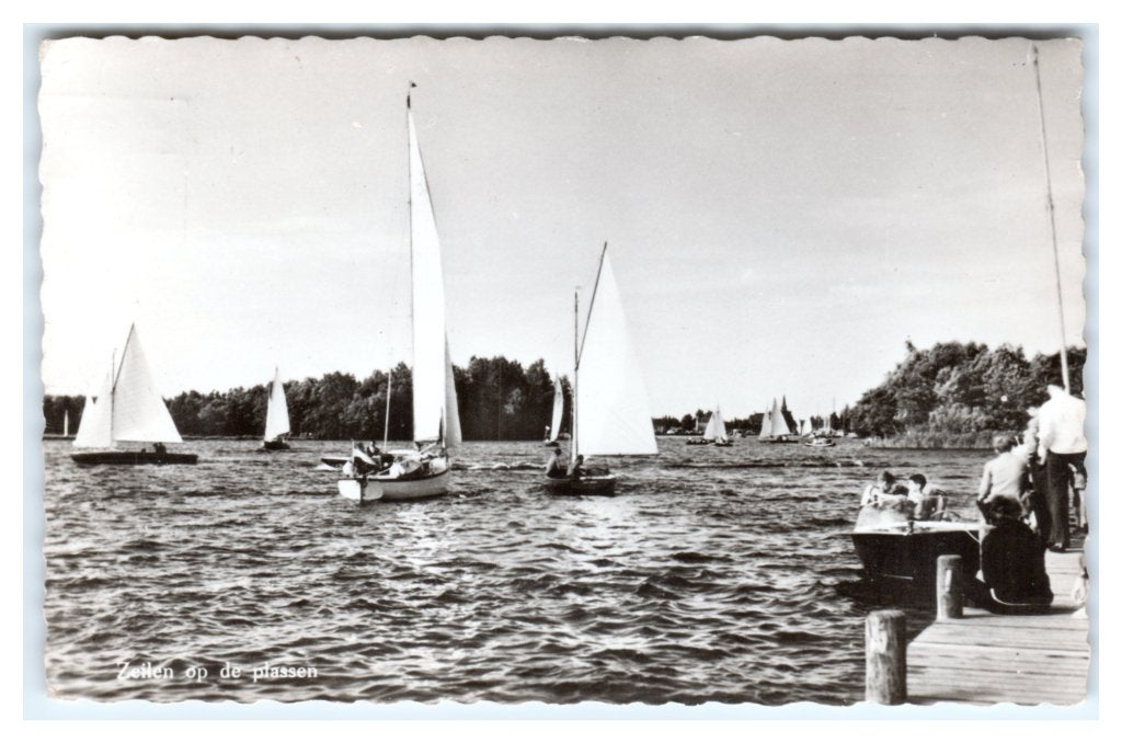 Rijpwetering, Zeilen op de plassen, Verzenden, 1960 tot 1980, Gelopen, Zuid-Holland