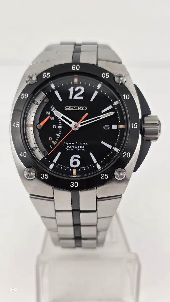 Seiko Sportura Kinetic Direct Drive horloge              H80, Gebruikt, Staal, ., Polshorloge