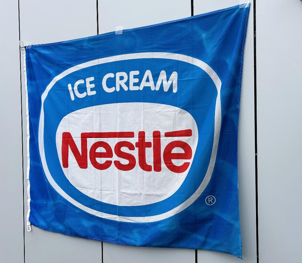 Reclame vlag Nestlé ice cream, Ophalen of Verzenden, Zo goed als nieuw