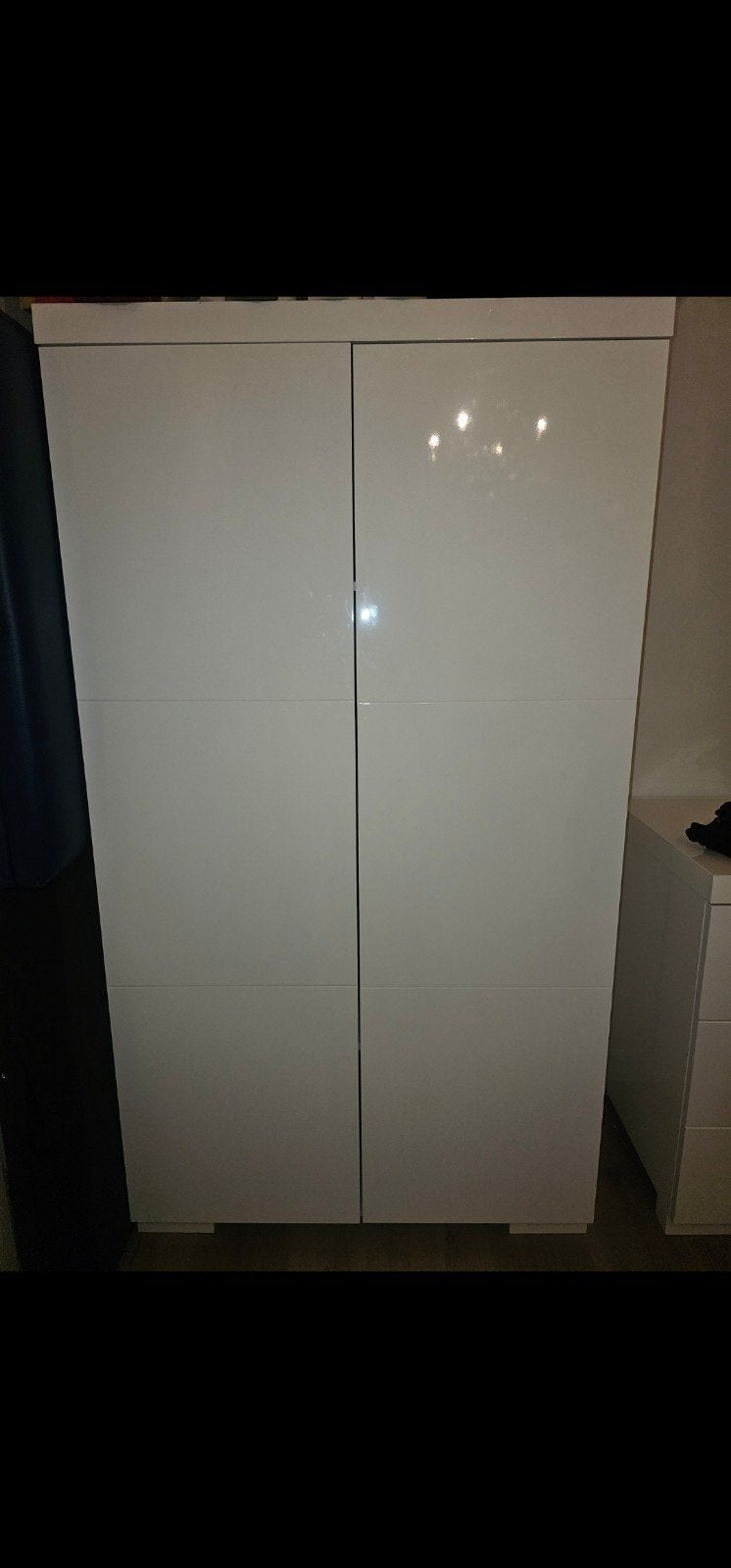 Kledingkast hoogglans wit, Ophalen, Zo goed als nieuw, 50 tot 75 cm, 150 tot 200 cm