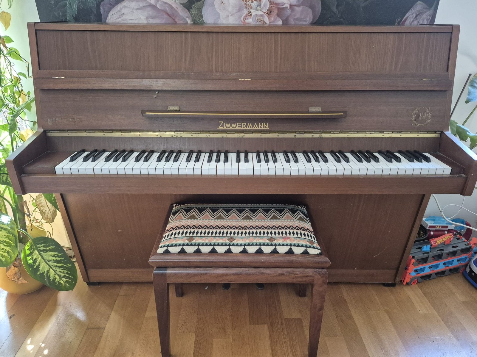 Zimmerman (les) piano, Ophalen, Gebruikt, Bruin, Piano