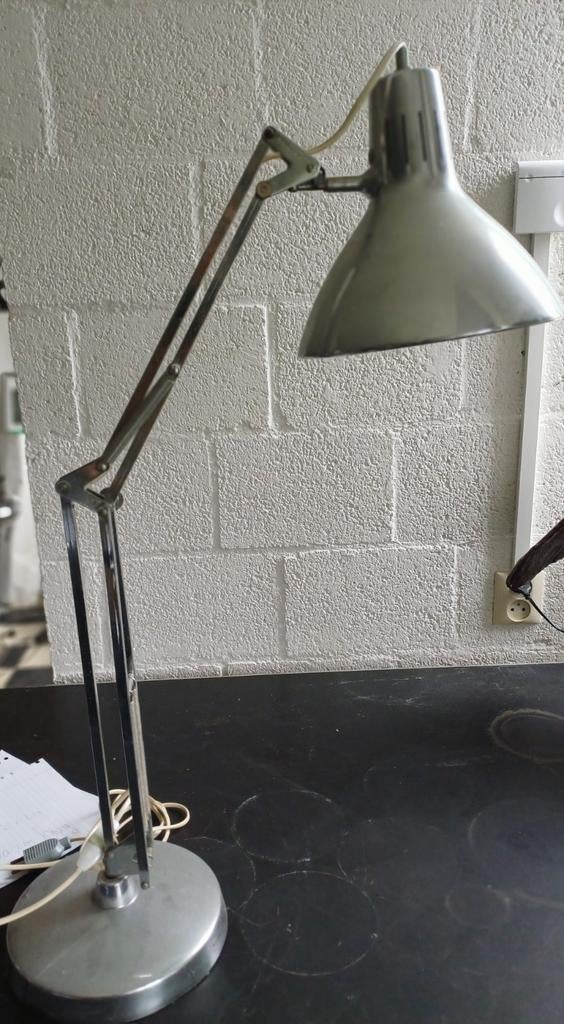 Luxo vintage chromen midcentury lamp, Huis en Inrichting, Ophalen, Gebruikt, 75 cm of meer