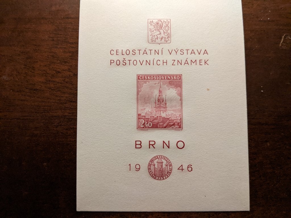 TSJECHOSLOVAKIJE 1946; BLOK BRNO, Verzenden, Overige landen, Postfris