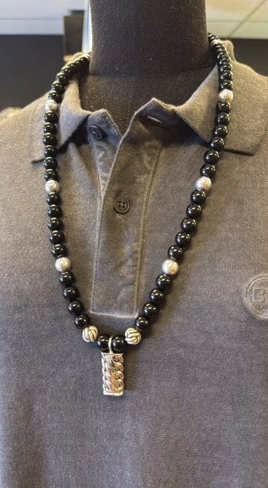BUDDHA TO BUDDHA KETTING 188 SPIRIT BEAD ONYX ZWART € 499,00, Sieraden, Tassen en Uiterlijk, Kettingen, Ophalen of Verzenden, Nieuw