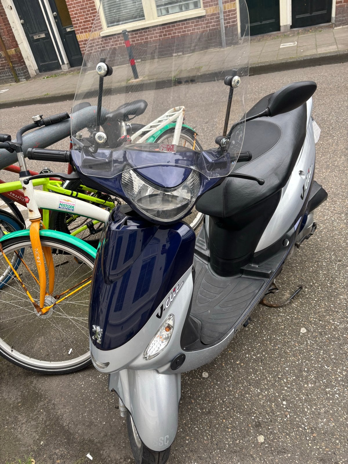 Peugeot V-Clic Scooter 60km/h - Blauw/Zilver, Ophalen of Verzenden, Gebruikt, Maximaal 45 km/u, Overige modellen