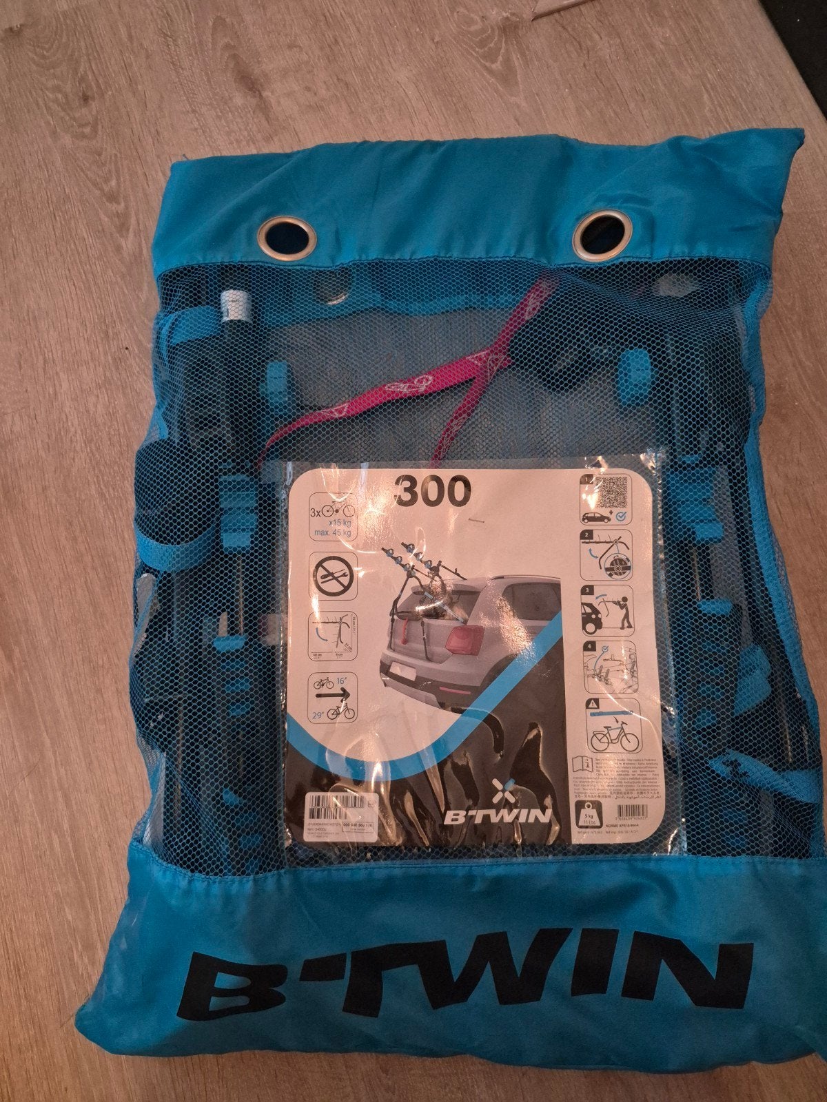 B'Twin 300 fietsendrager, Ophalen, 3 fietsen of meer, Zo goed als nieuw, Achterklepdrager