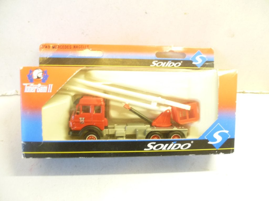 Solido 3149 Mercedes Nacelle Brandweer ladderwagen 1:60, Ophalen of Verzenden, Nieuw, Bus of Vrachtwagen