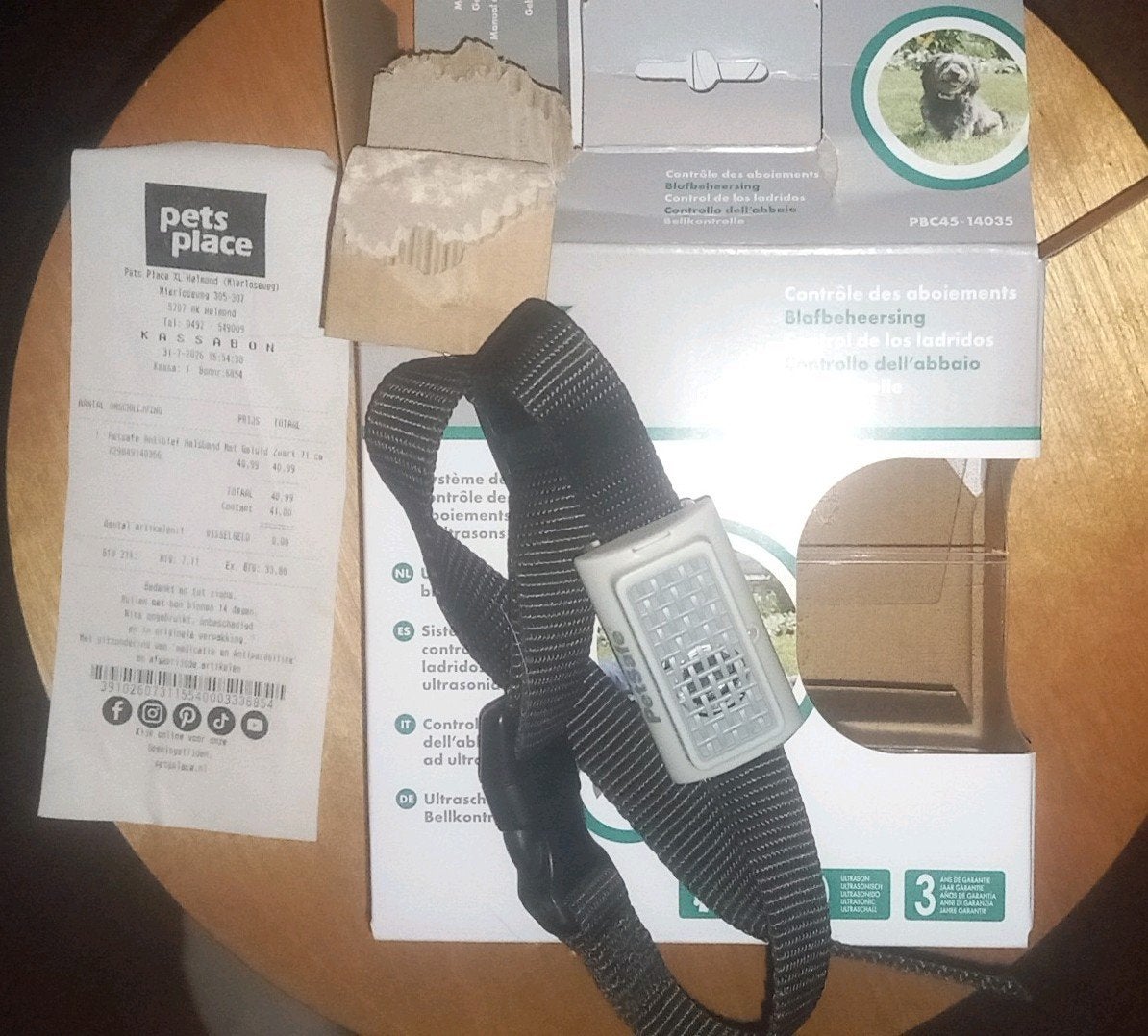 petsafe ultrasone honden anti blaf halsband past tot 71cm, Ophalen of Verzenden
