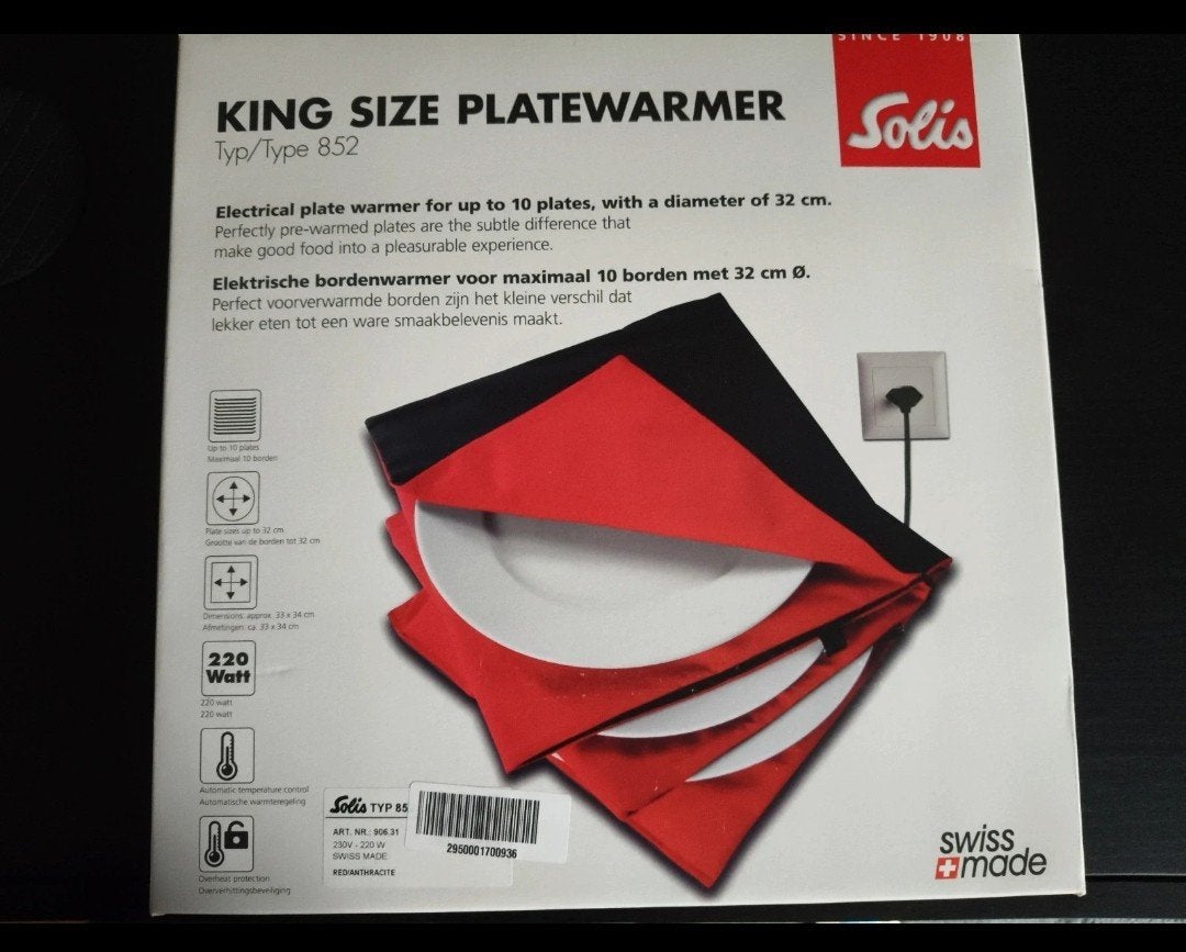 Solis King Size Bordenwarmer - Elektrisch - Type 852, Ophalen of Verzenden, Nieuw