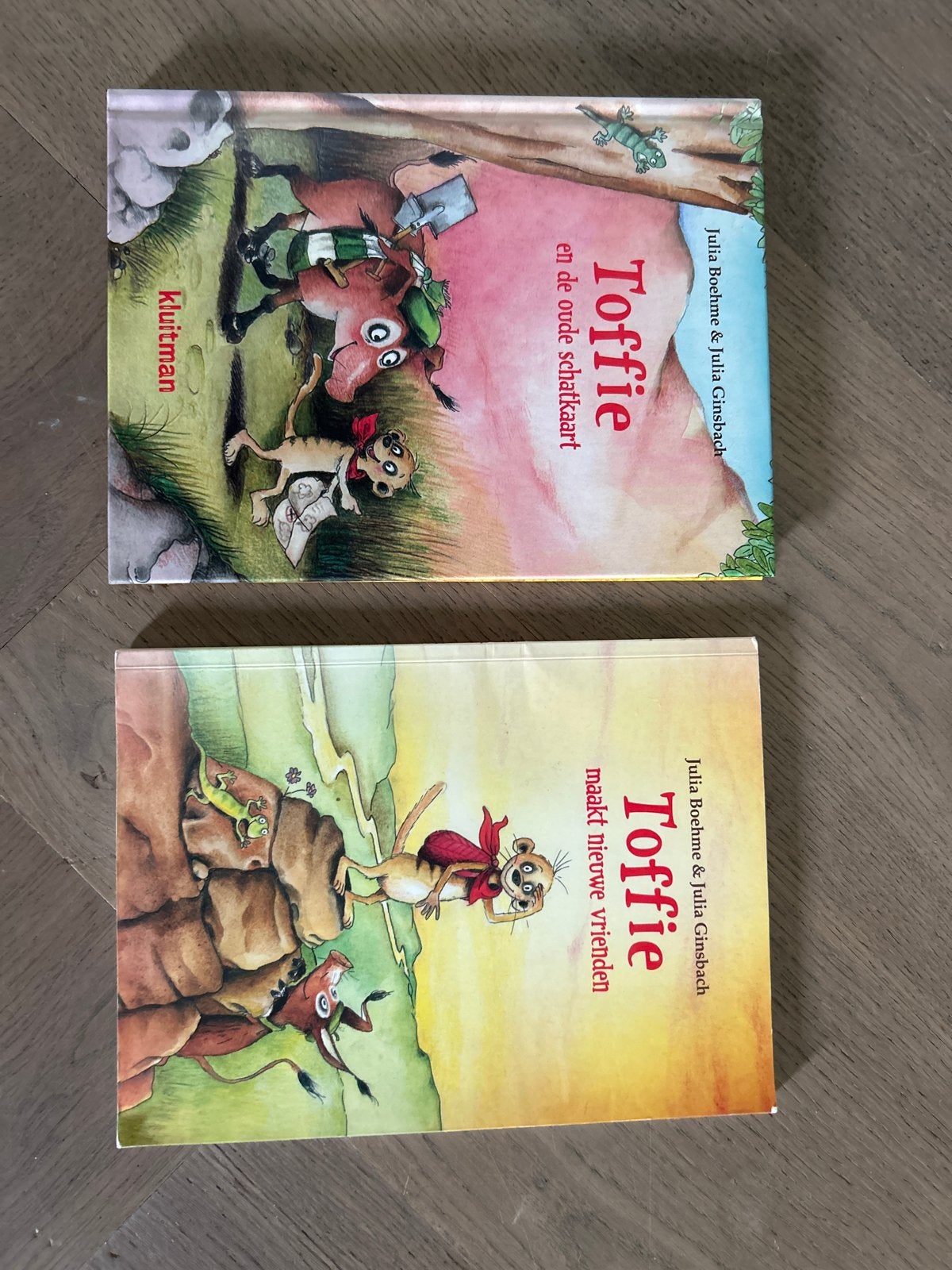 2 Toffie boeken: Toffie en de oude schatkaart & maakt nieuwe, Boeken, Ophalen, Zo goed als nieuw, 2 tot 3 jaar