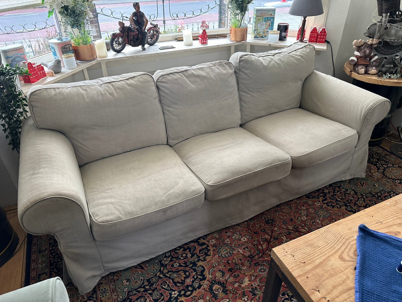 Bankstel, 3-zits, Ikea type,, Ophalen, Gebruikt, Stof