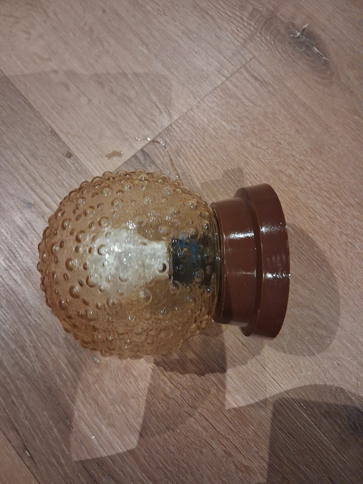 Vintage glazen bubbel lamp - wandlamp/plafondlamp, Ophalen of Verzenden