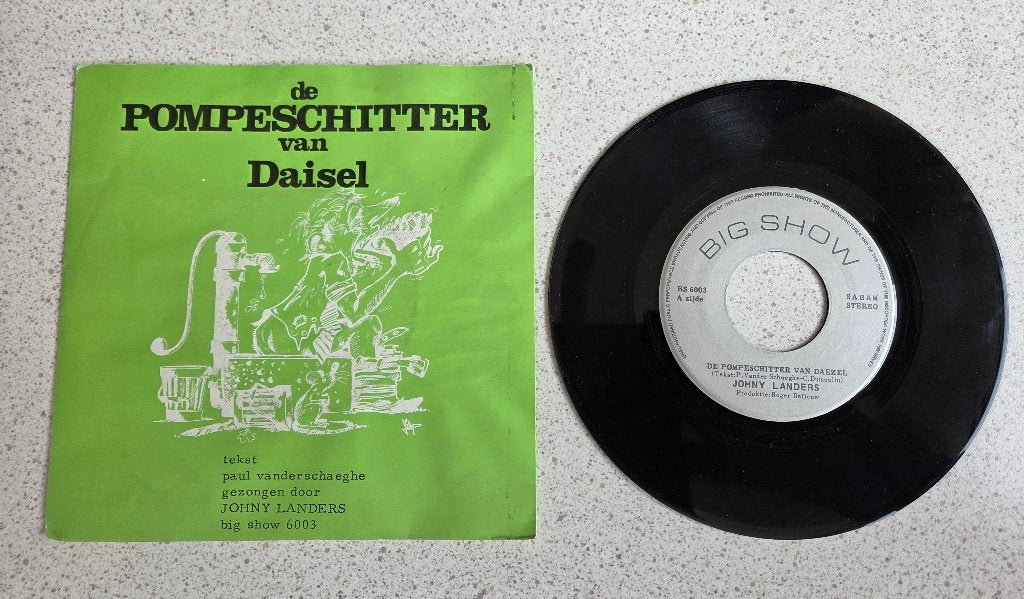 Single Johny Landers - De pompeschitter van Daezel, Ophalen of Verzenden, Gebruikt, Overige formaten, Levenslied of Smartlap