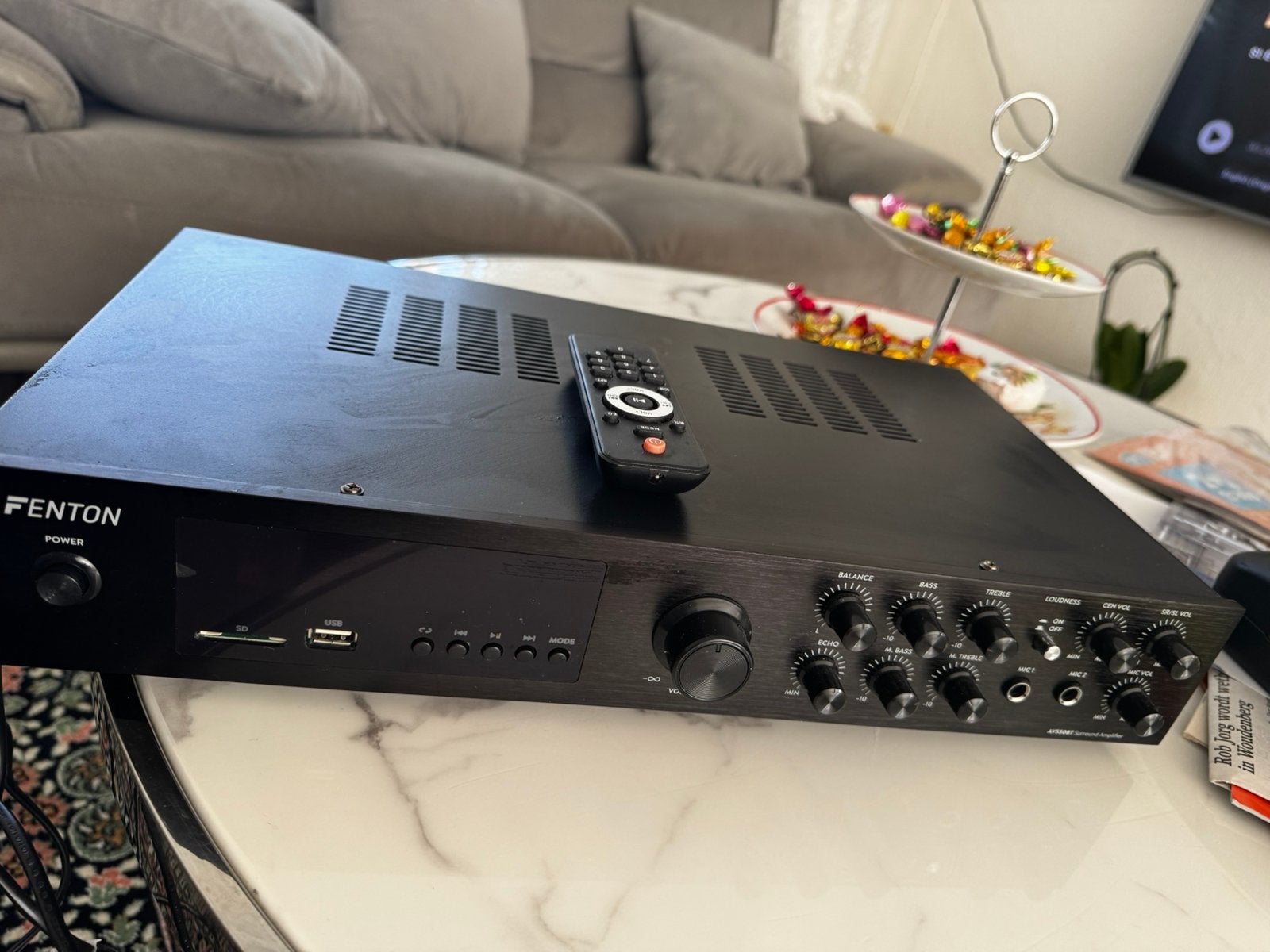FENTON av 550bt Amplifier, Audio, Tv en Foto, Professionele Audio-, Tv- en Video-apparatuur, Ophalen of Verzenden, Zo goed als nieuw