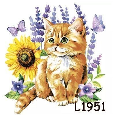 Servetten decoupage/bullet journal - Kat en hond L1951, Verzenden, Nieuw