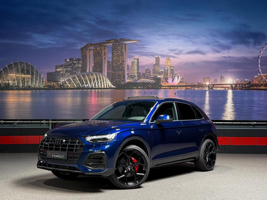 Audi Q5 50 TFSI e S edition Trekhaak|RS-Stoelen|Panorama|Mat, Automaat, Gebruikt, 4 cilinders, Blauw