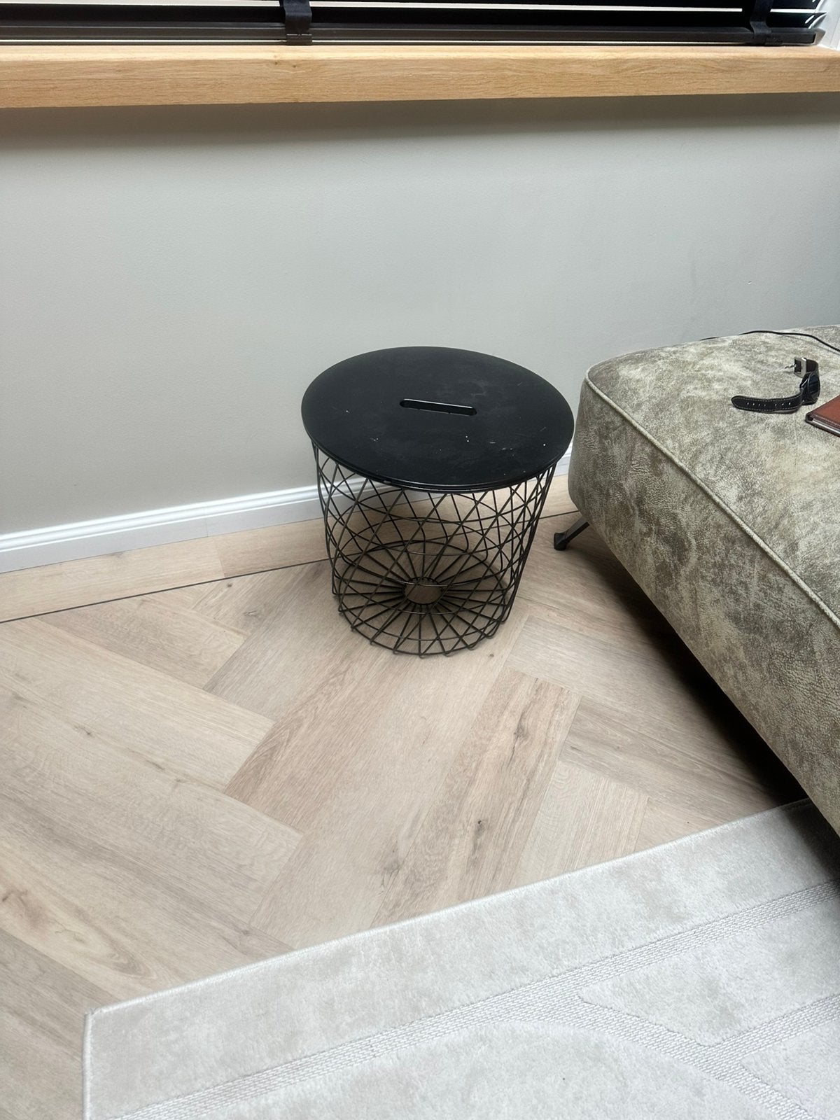 Mand zwart, Ophalen, Gebruikt, Rond, Overige materialen