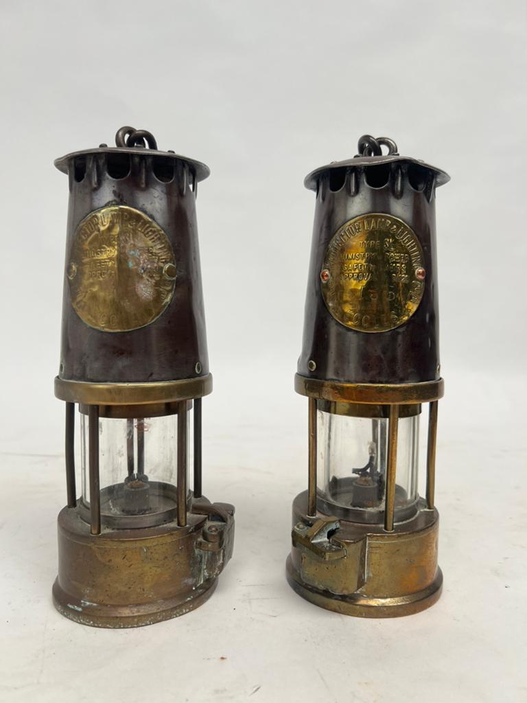 Antieke mijnwerkers lampen set, Antiek en Kunst, Ophalen of Verzenden, Koper