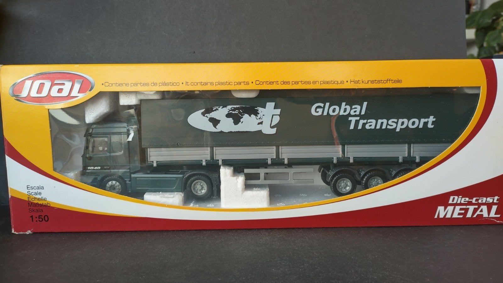 Mercedes Benz Actros Global Transport 1:50 Joal Pol, Hobby en Vrije tijd, Overige merken, ., Ophalen of Verzenden, Zo goed als nieuw