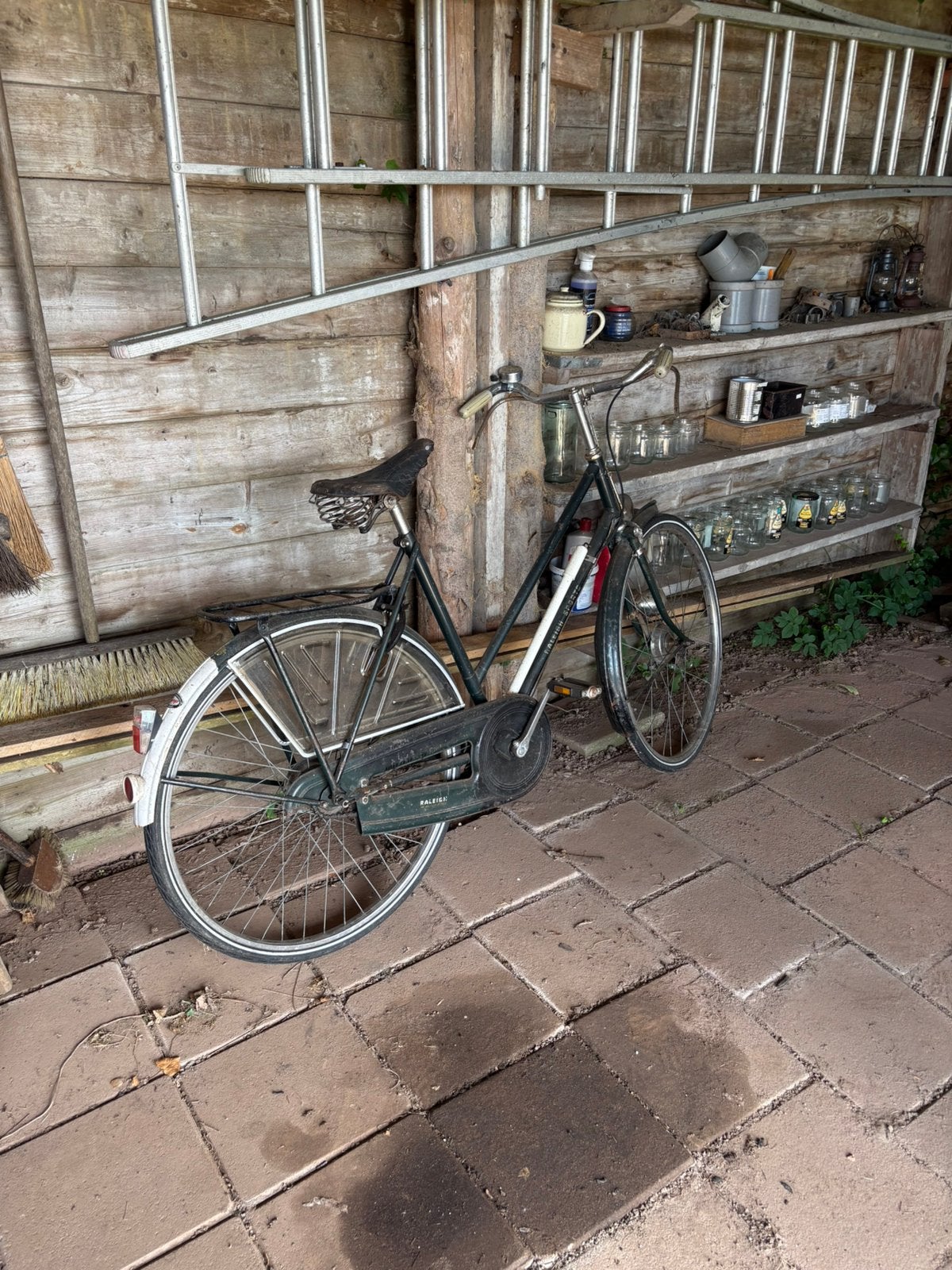 Vintage Raleigh fiets, donkergroen, Ophalen, Gebruikt