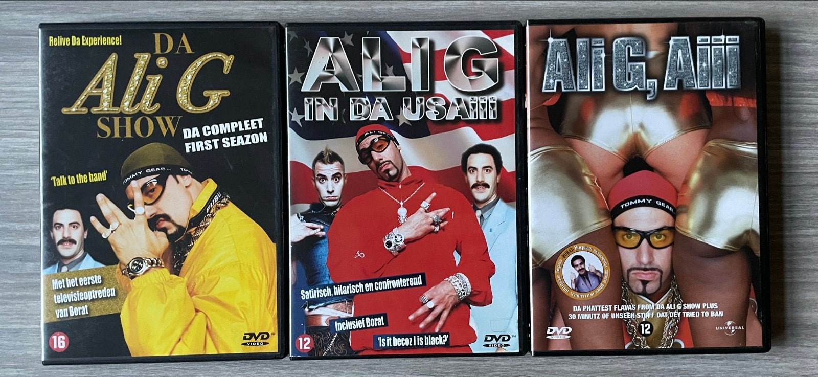Ali G DVD Collectie: Show, In Da USA, Ali G Indahouse, Seizoen 1, Nederlands, Ophalen of Verzenden, Zo goed als nieuw