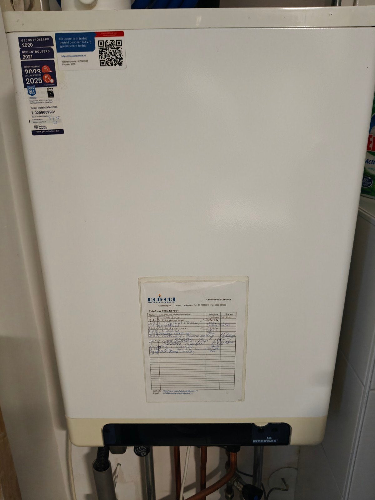 Intergas Kombi Kompakt HRE 28/24 CV-ketel, Doe-het-zelf en Verbouw, Verwarming en Radiatoren, Ophalen, 30 tot 80 cm, Gebruikt