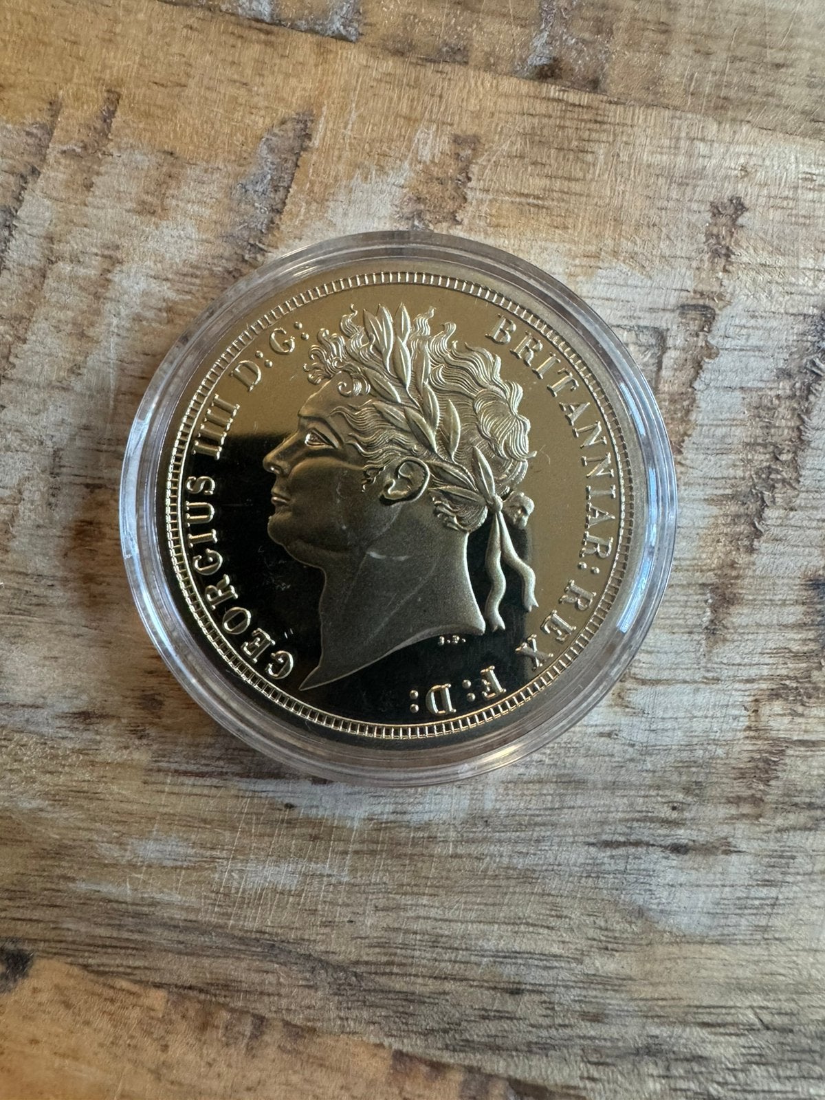 UK munt in capsule George IV 1821, Postzegels en Munten, Ophalen of Verzenden, Overige landen, Losse munt